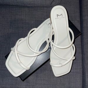Marc Fisher ivory sandals